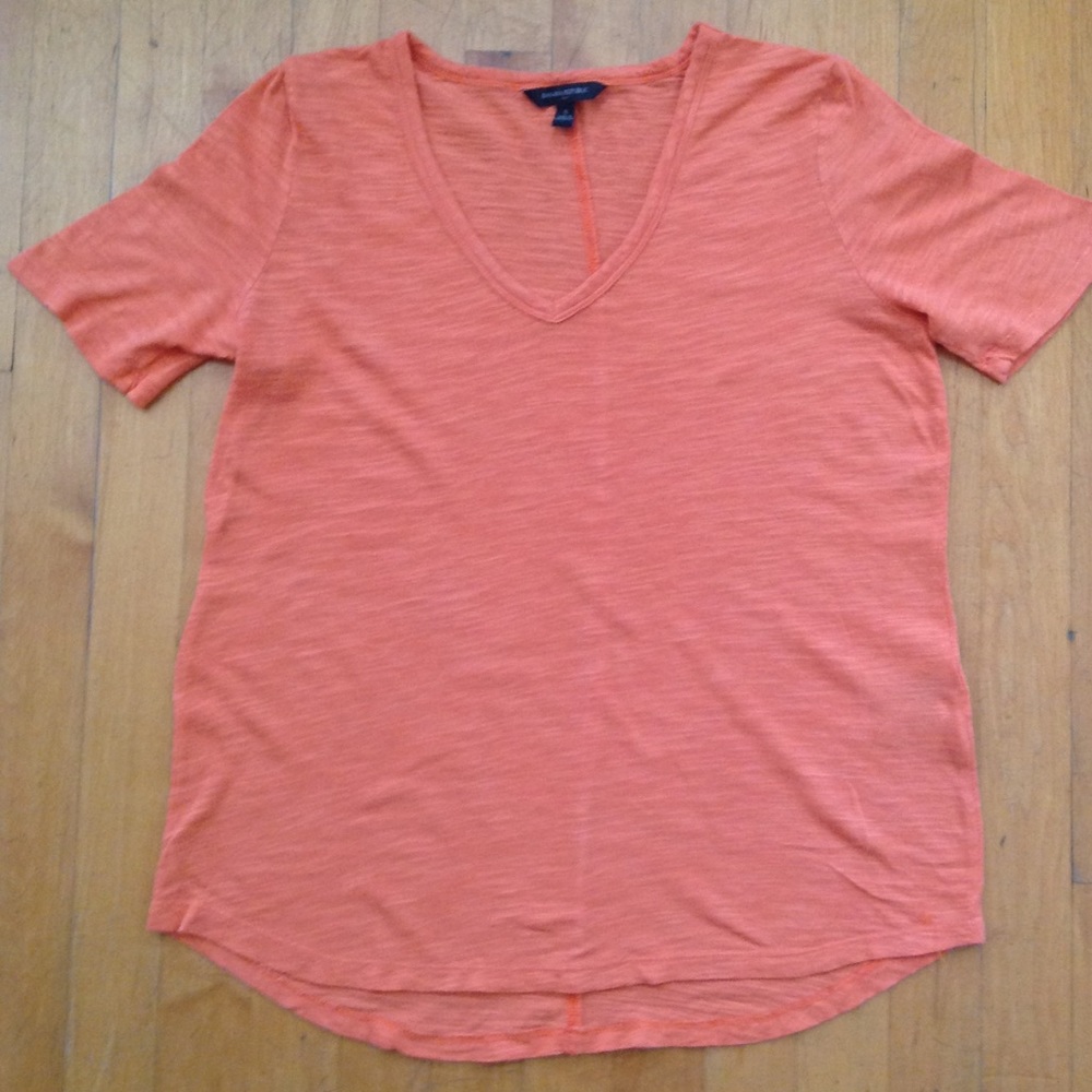 Banana Republic Small Cotton Coral V Neck Shirt